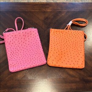 Vibrant Crossbody Bags in Pink and Orange